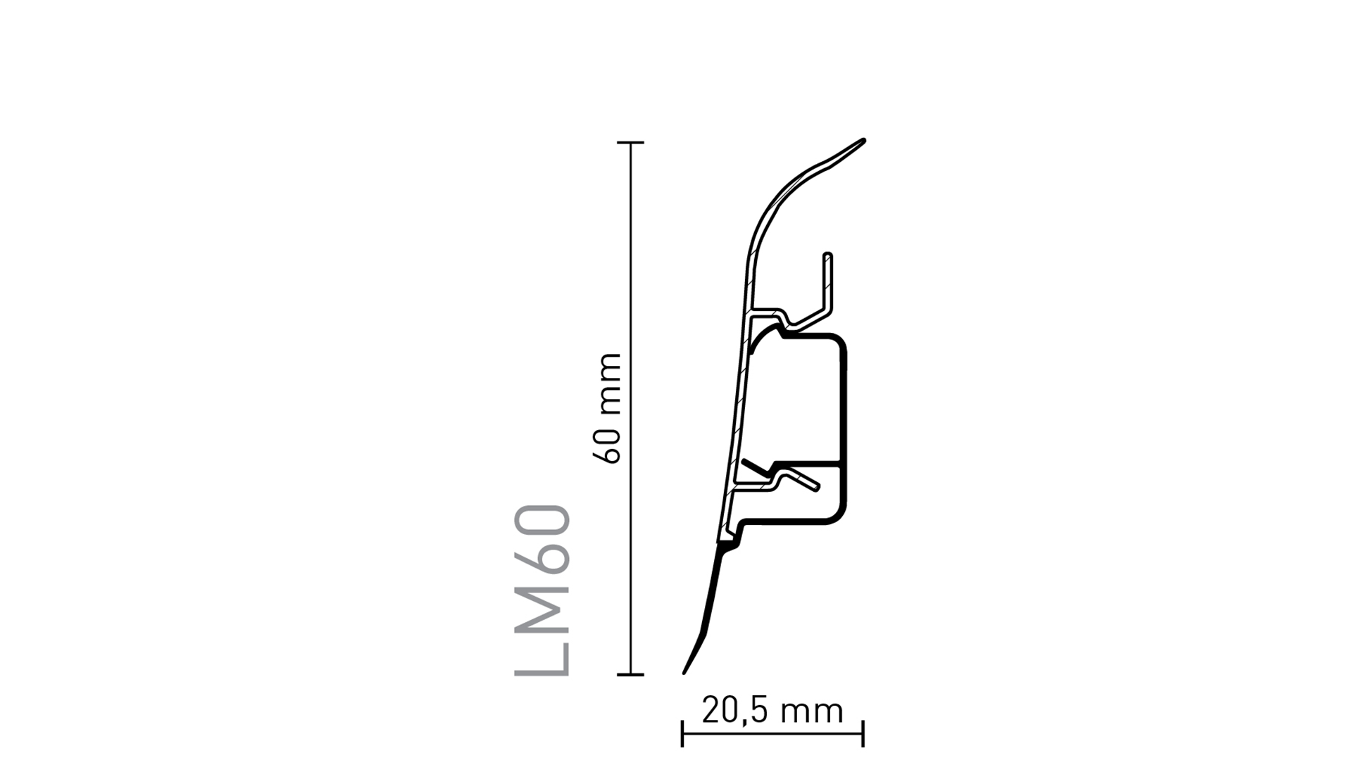 Listwa przypodłogowa Arbiton - LM60 DĄB BOURBON 72