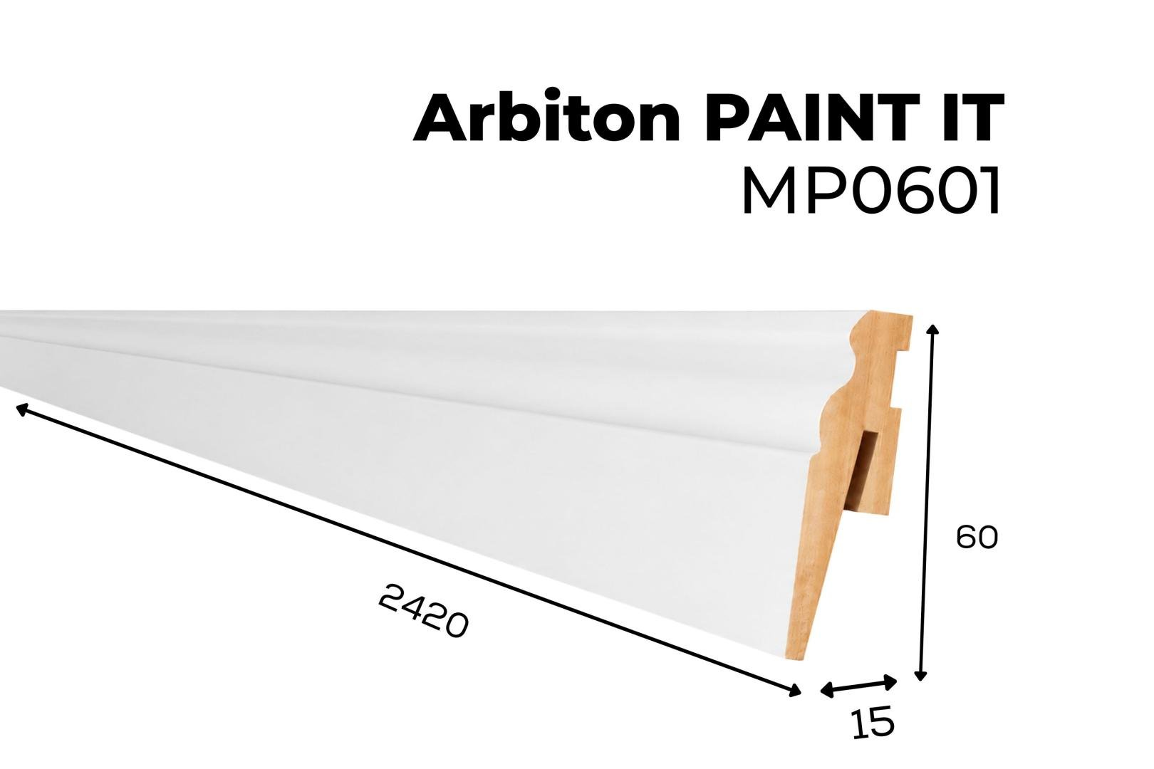 Listwa przypodłogowa Arbiton - PAINT IT BIAŁY MP0601