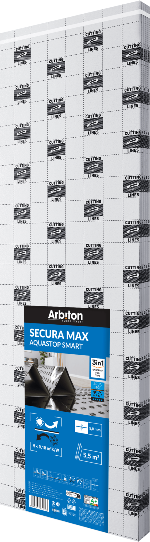 ARBITON SECURA MAX AQUASTOP SMART - Podkłady pod panele laminowane