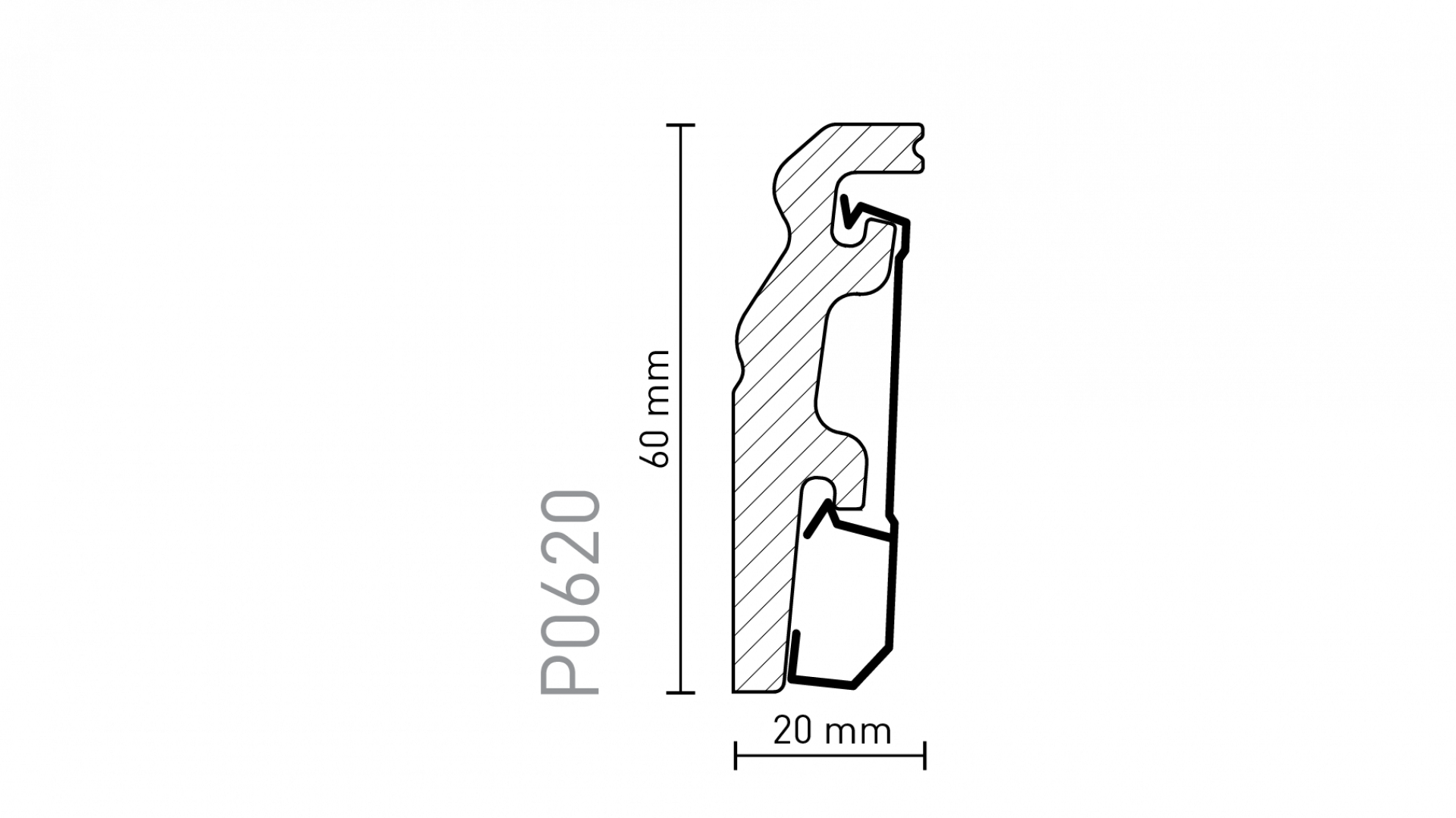 Listwa przypodłogowa Arbiton - VEGA BIAŁY P0620