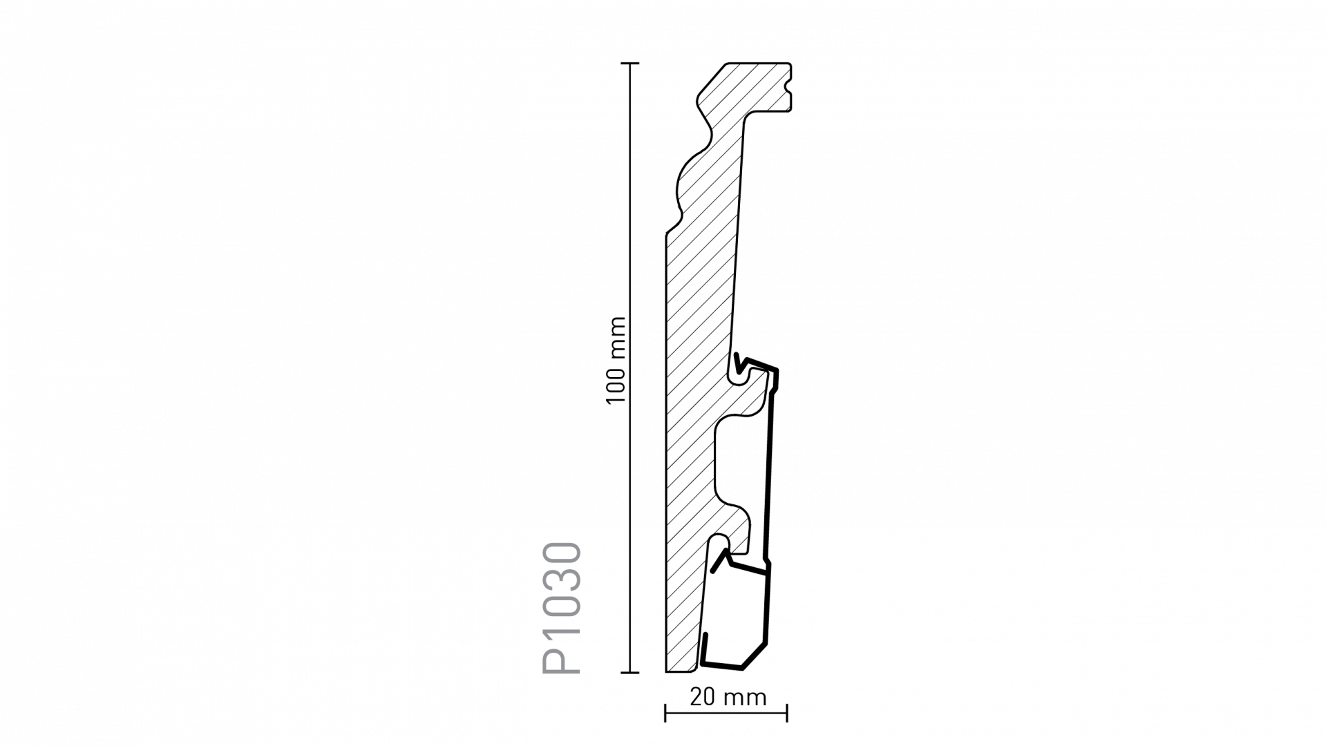 Listwa przypodłogowa Arbiton - VEGA BIAŁY P1030