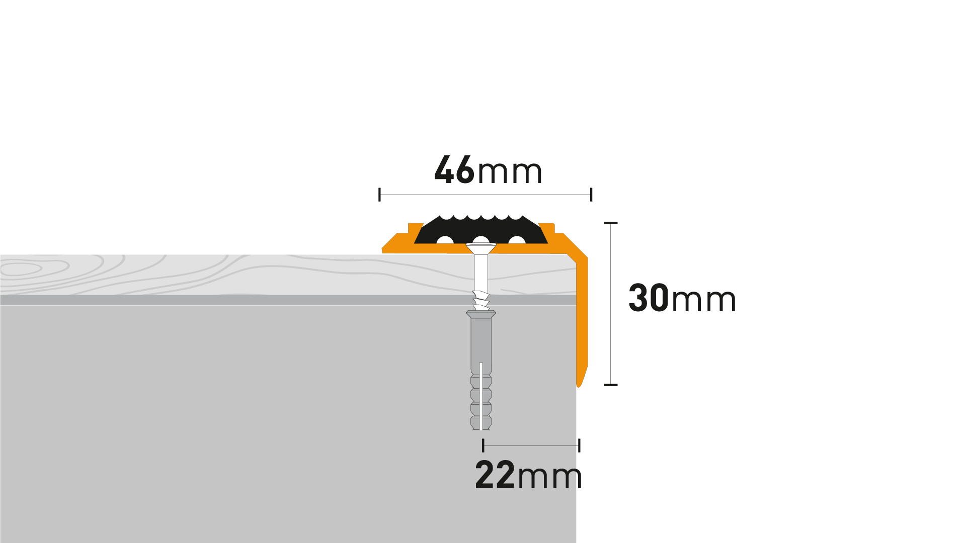Profil podłogowy Arbiton - PS6 SREBRO A1  - 1,2 M