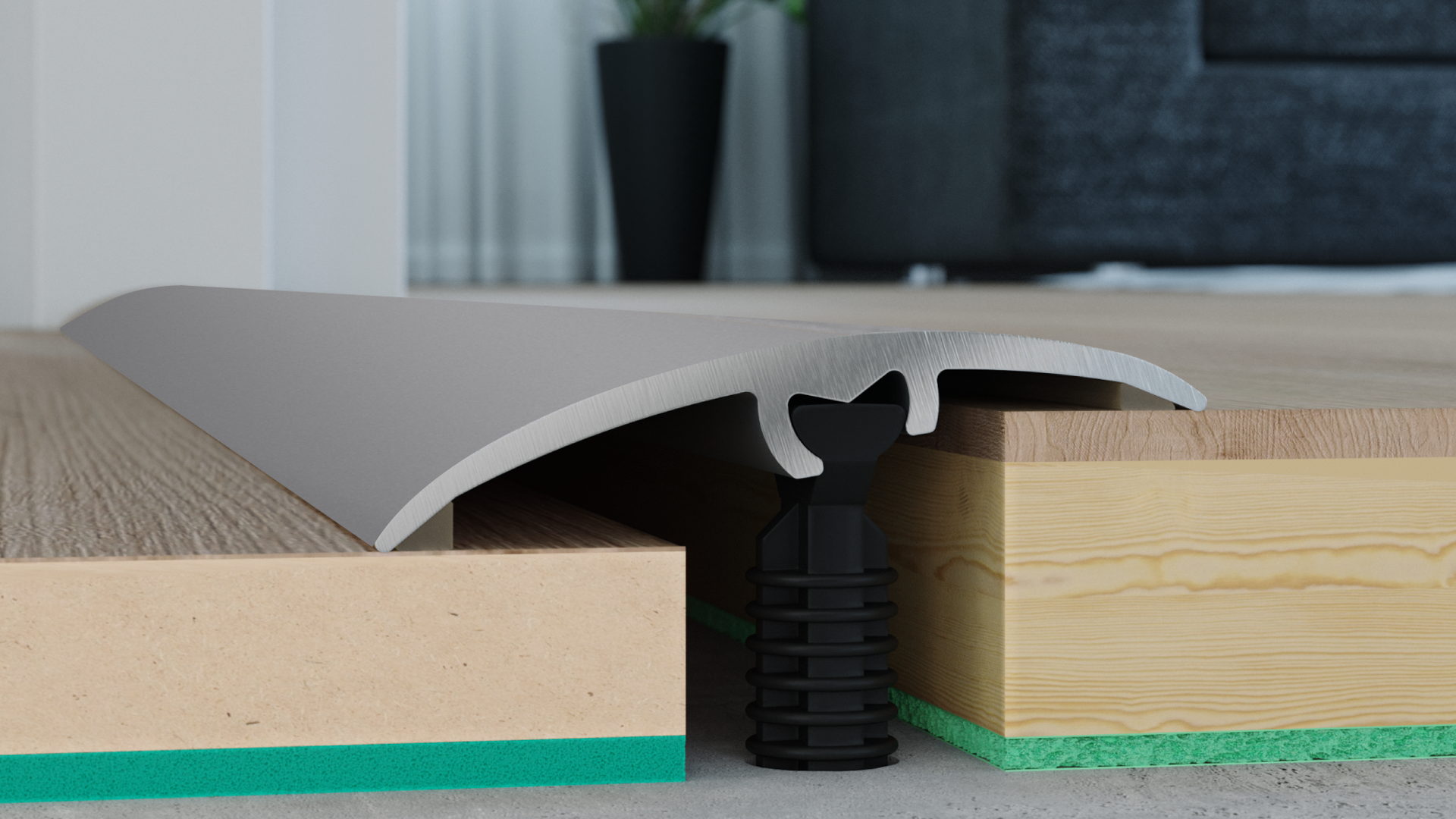 Profil podłogowy Arbiton - CS37 SREBRO A1  - 0,93 M