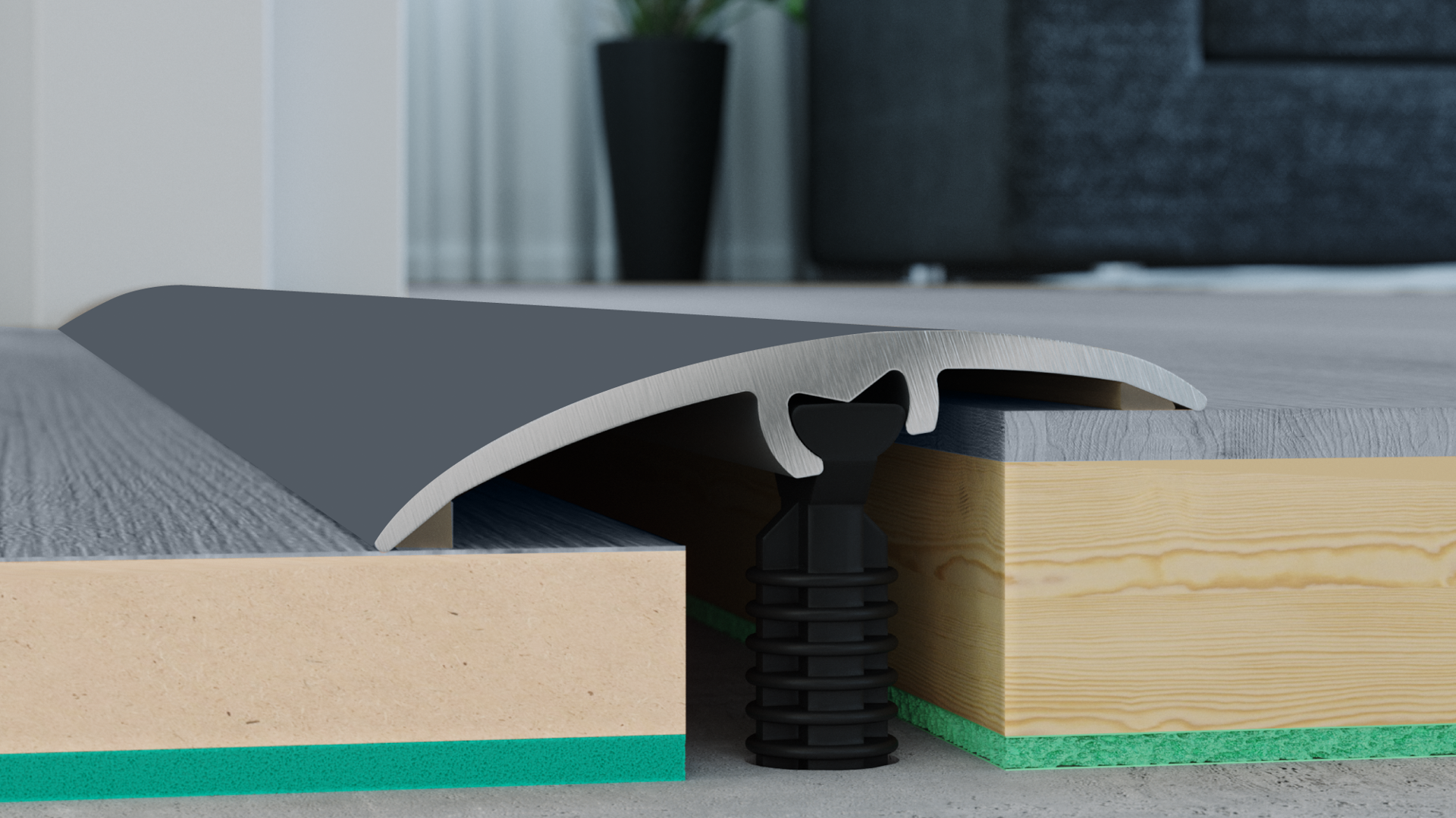 Profil podłogowy Arbiton - CS37 ANTRACYT CS52 - 0,93 M