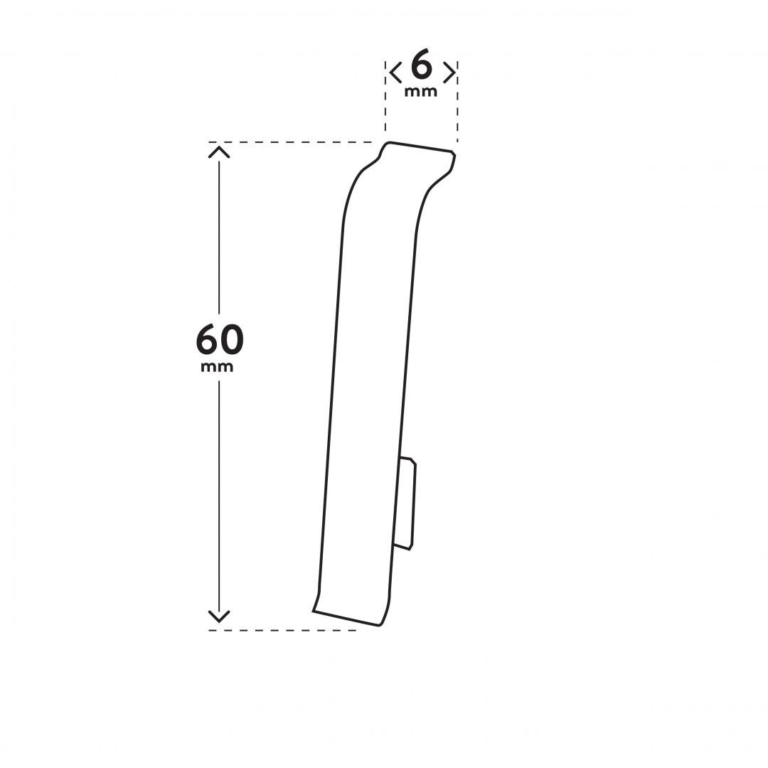 VIGO 60 ŁĄCZNIK - DĄB ROSSPORT 163 - OPAKOWANIE FOLIOWE