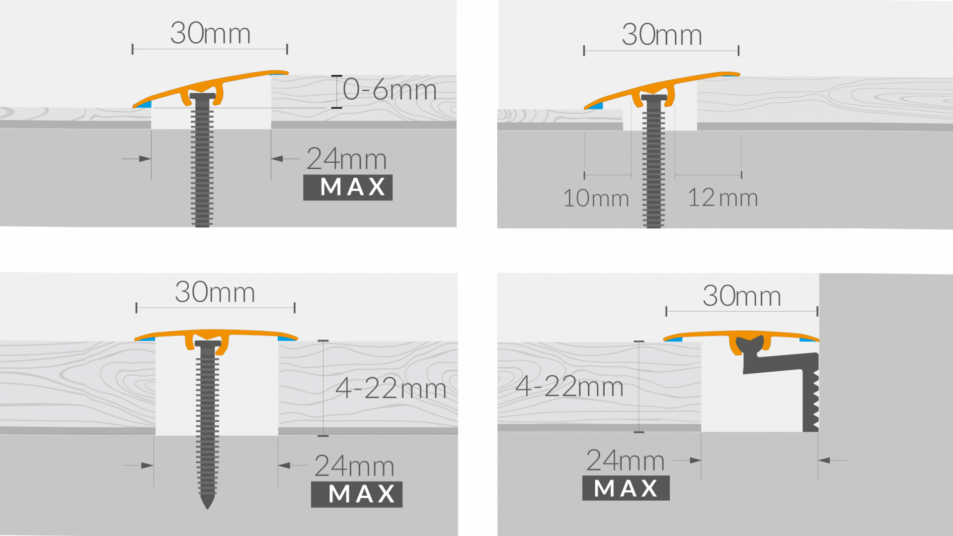 Profil podłogowy Arbiton - CS30 DĄB SZLACHETNY CS65  - 1,86 M