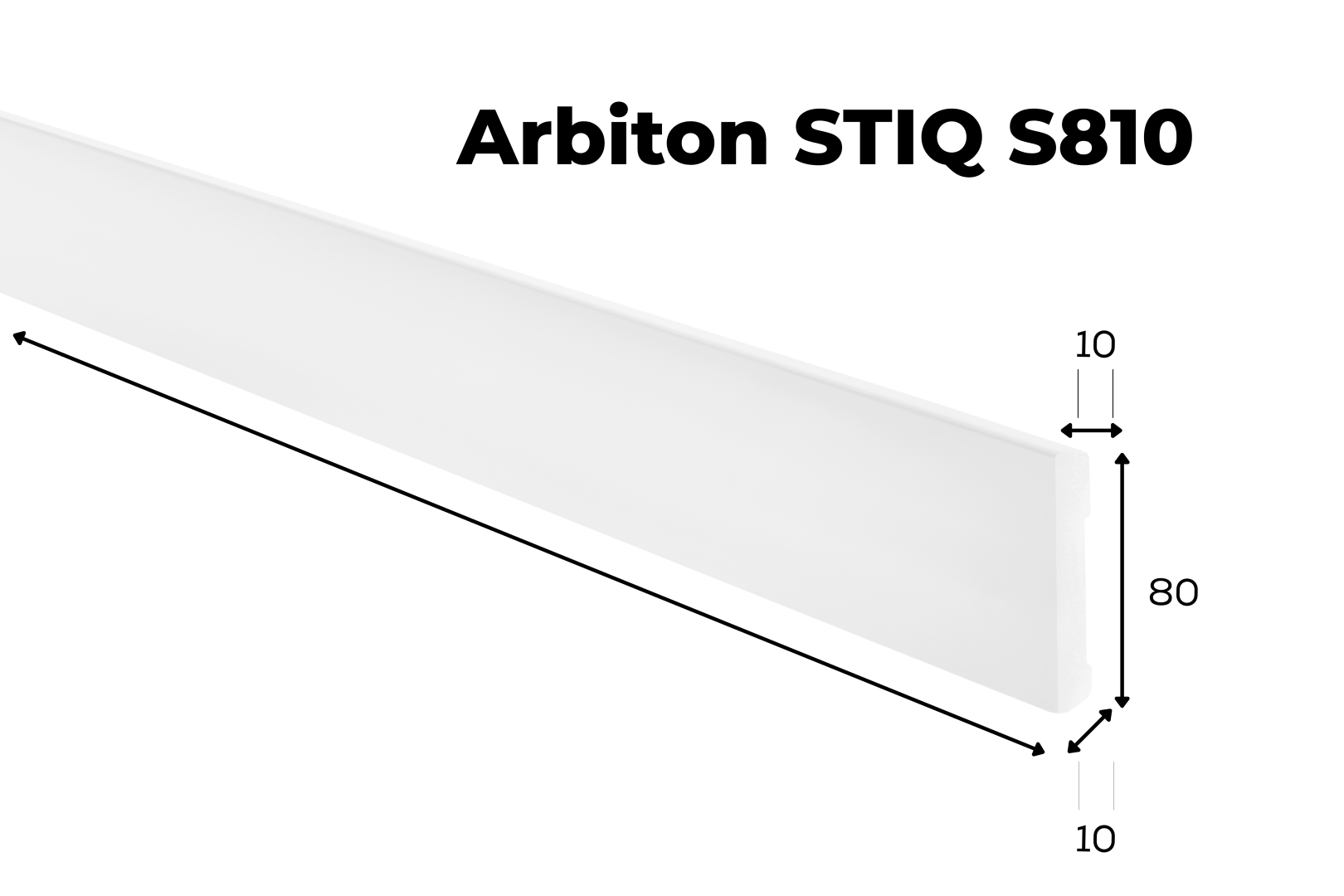 Listwa przypodłogowa Arbiton - STIQ BIAŁY S810 