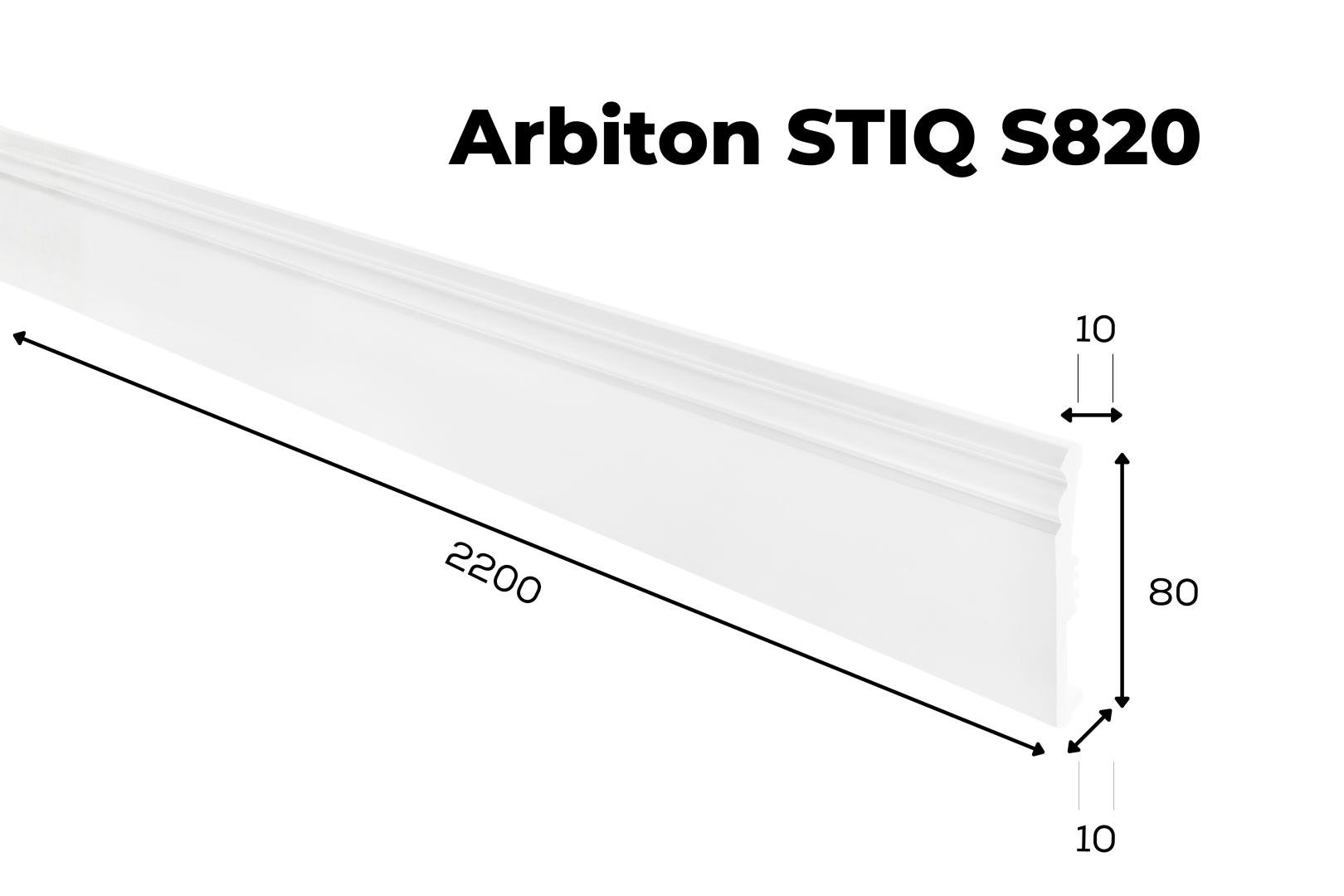 Listwa przypodłogowa Arbiton - STIQ BIAŁY S820 