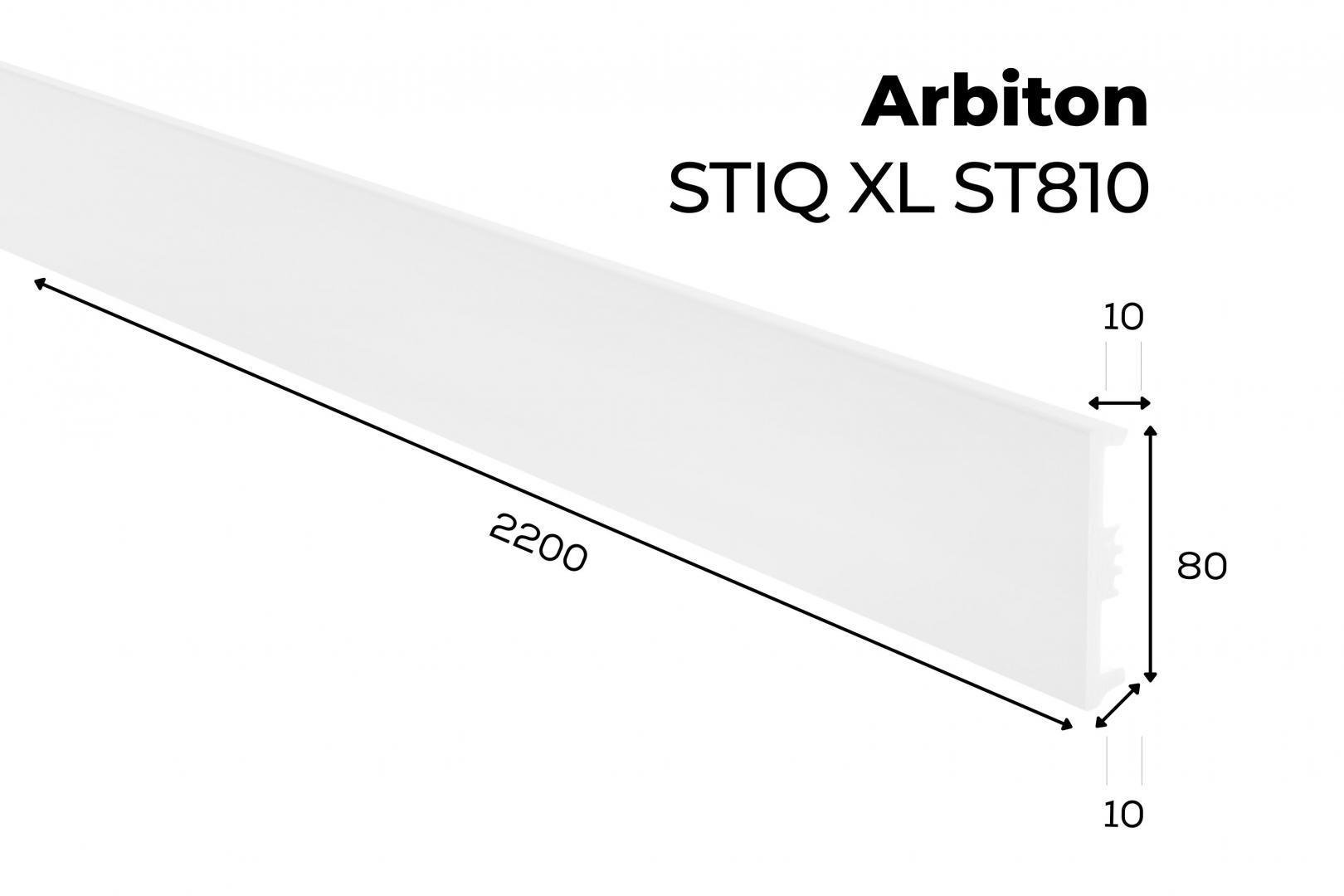 Listwa przypodłogowa Arbiton - STIQ XL BIAŁY ST810