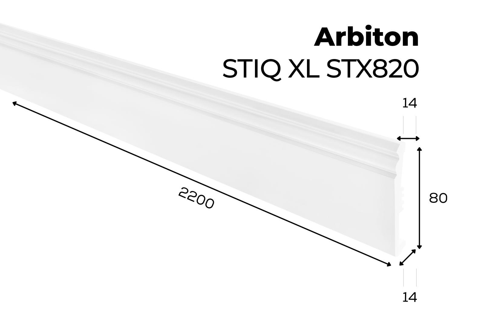 Listwa przypodłogowa Arbiton - STIQ XL BIAŁY ST820