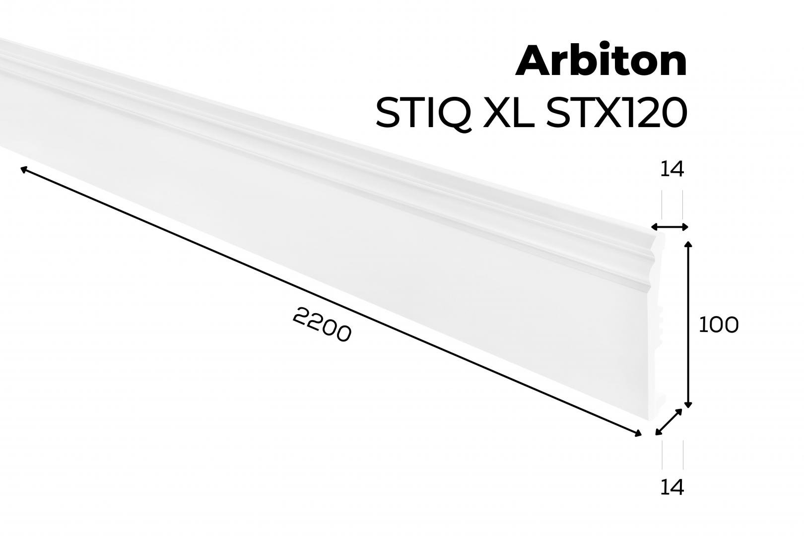 Listwa przypodłogowa Arbiton - STIQ XL BIAŁY ST120