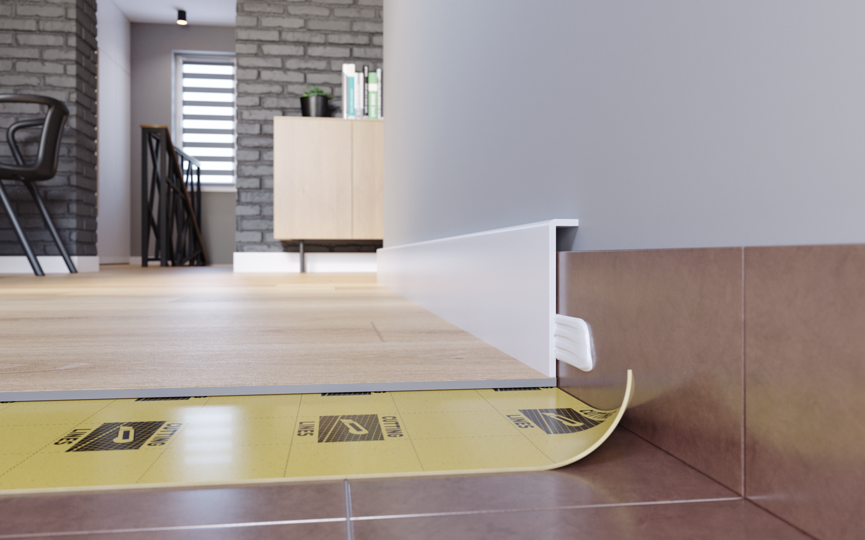 Listwa przypodłogowa Arbiton - STIQ+ BIAŁA STP950