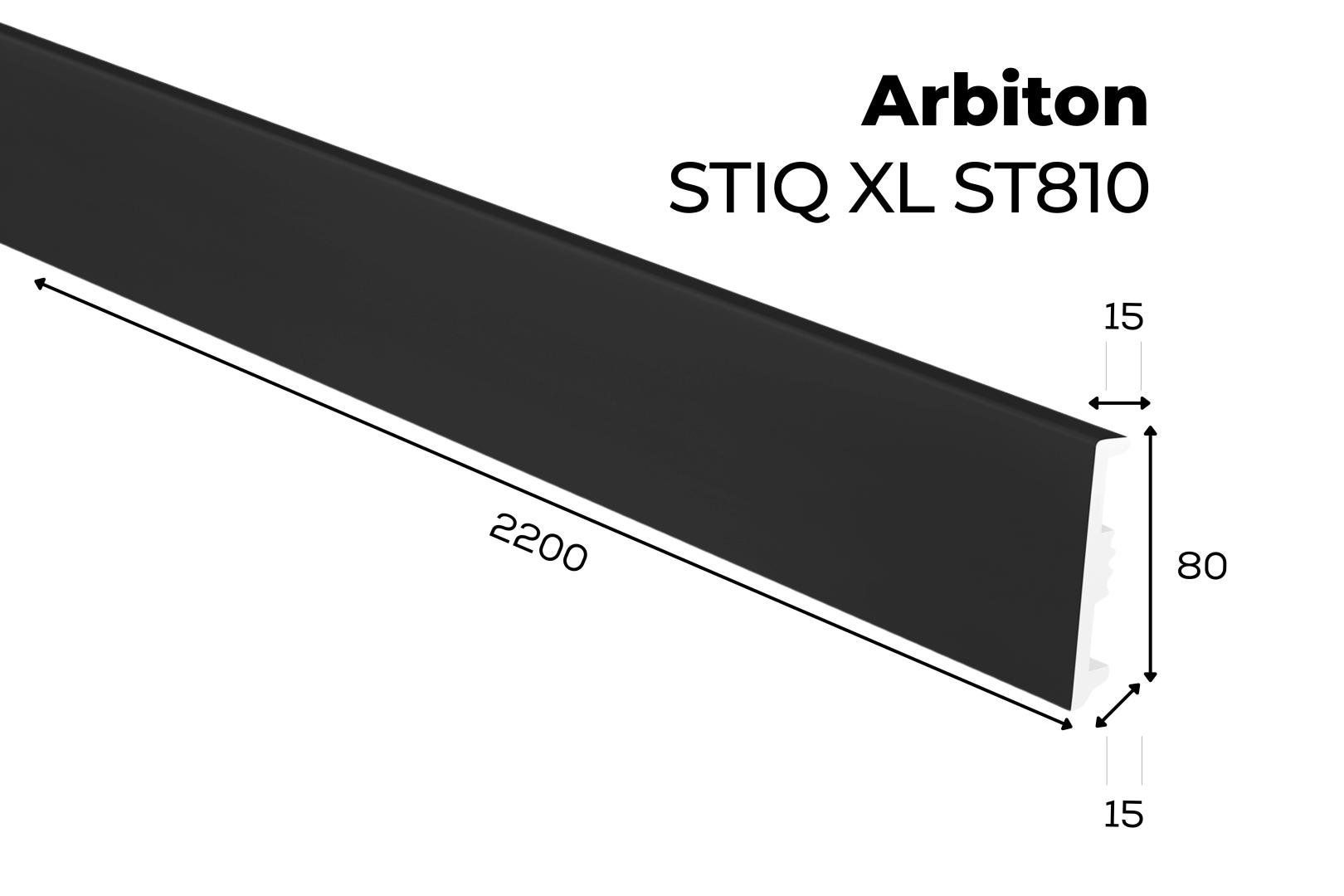 Listwa przypodłogowa Arbiton - STIQ XL CZARNY STX810 