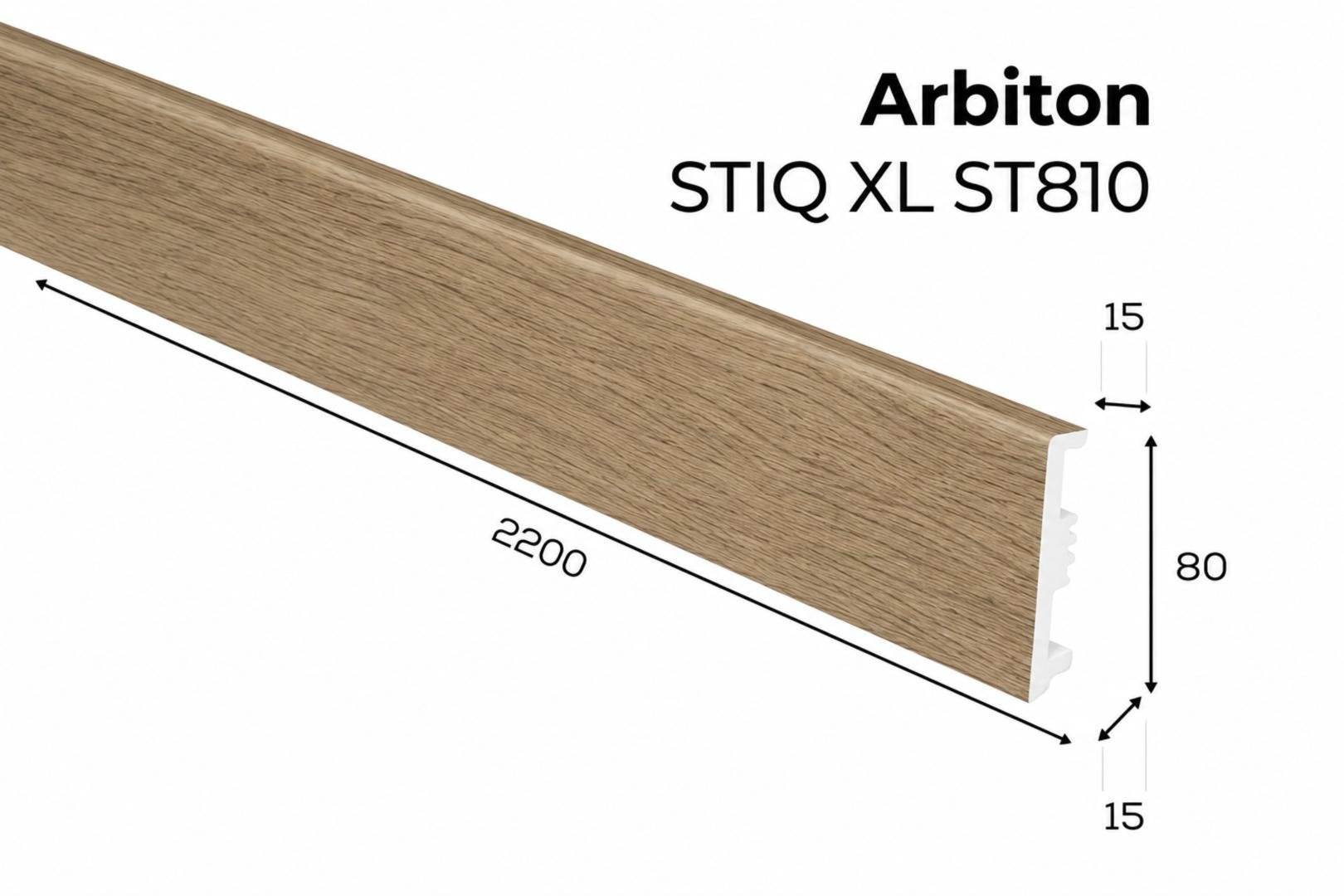 Listwa przypodłogowa Arbiton - STIQ XL WOOD DĄB BAZYLEA STX810
