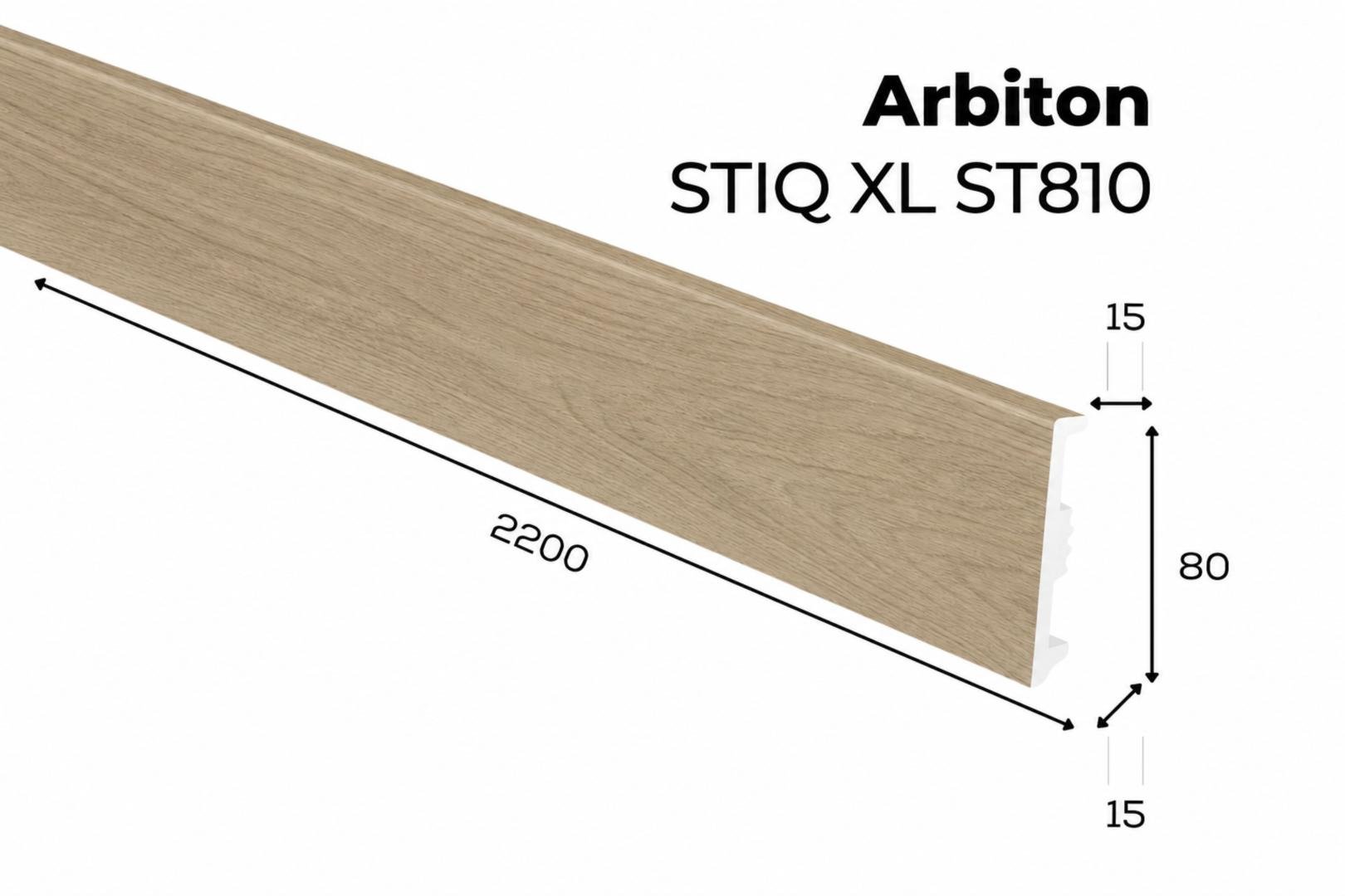 Listwa przypodłogowa Arbiton - STIQ XL WOOD DĄB LUGANO STX810