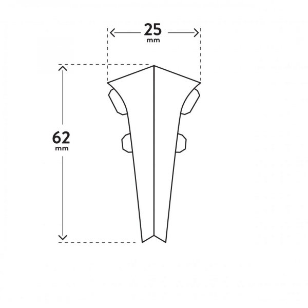 COIN INTÉRIEUR LM60 CHÊNE BLANCHI 70 - Arbiton