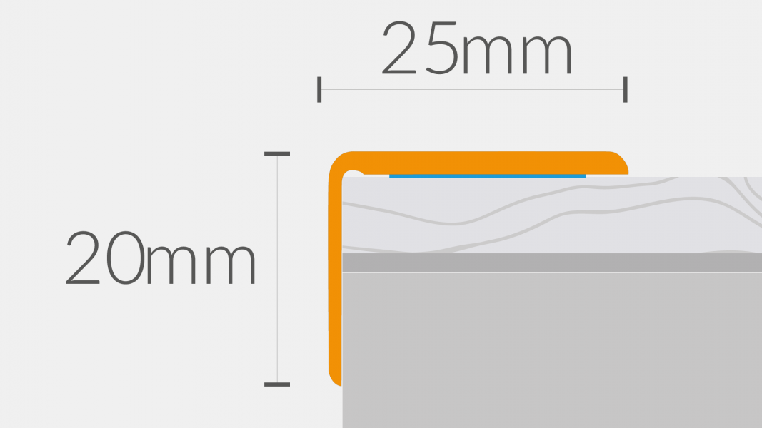 Floor profile Arbiton - CS2 WHITE MAT CS1 - 1,2 M