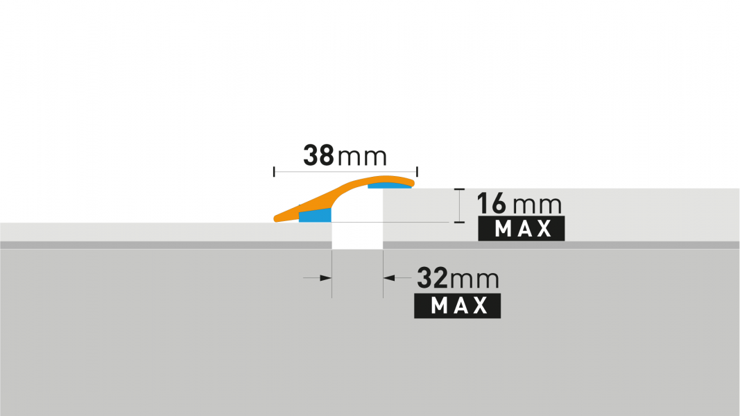Floor profile Arbiton - PRO 38 BRUSHED TITANIUM B3 - 0,93 M