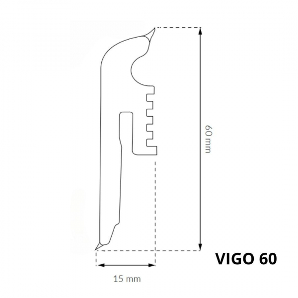 Skirting board Arbiton  - VIGO 60 CORNWALL OAK 162