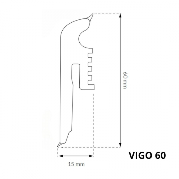 Skirting board Arbiton  - VIGO 60 JERSEY OAK 110