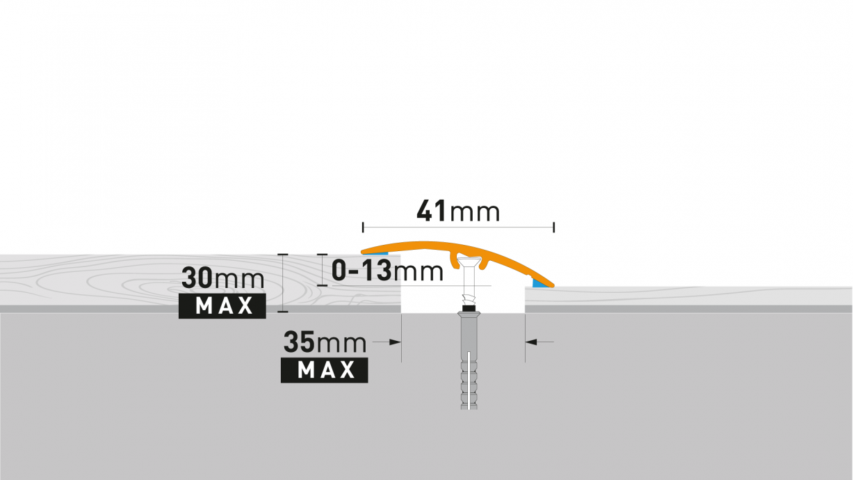 Floor profile Arbiton - SM2 SILVER A1 - 0,93 M