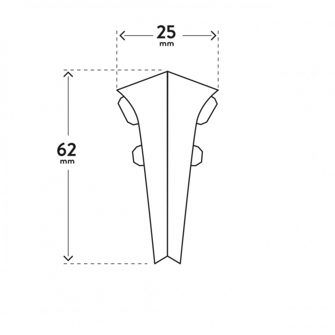 Internal corner LM60 BOURBON OAK 72 PACK - Arbiton