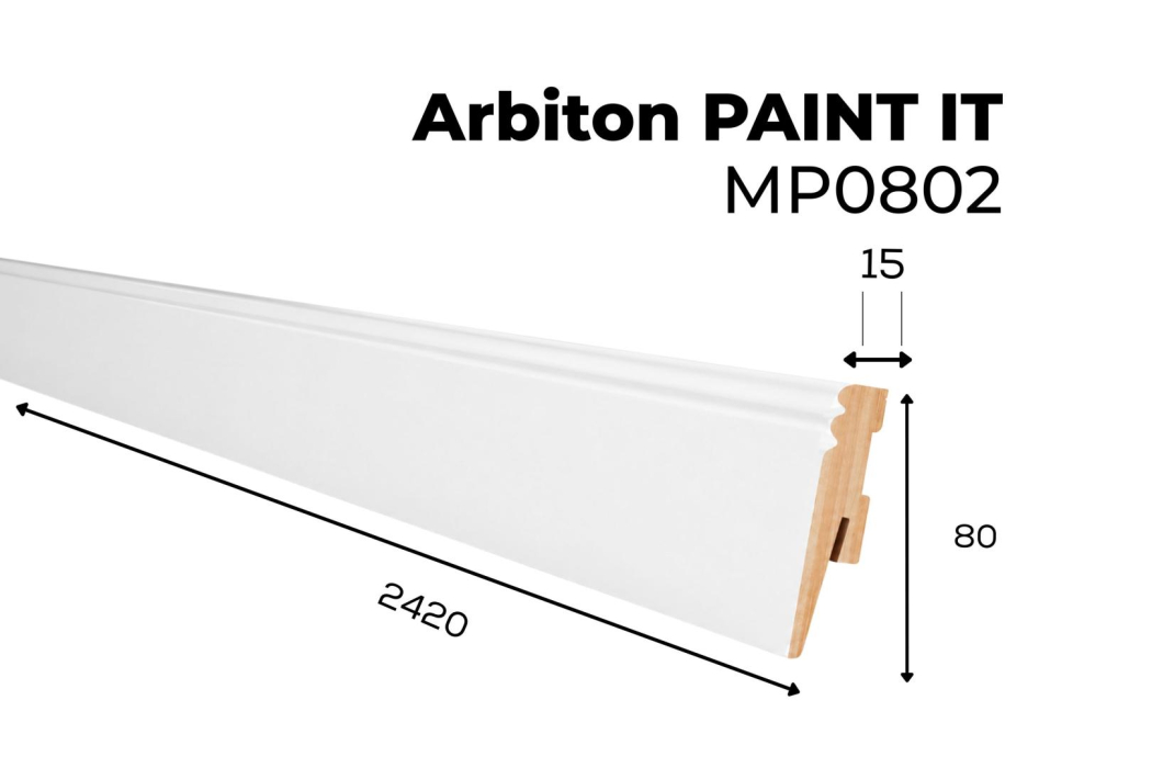Listwa przypodłogowa Arbiton - PAINT IT BIAŁY MP0802