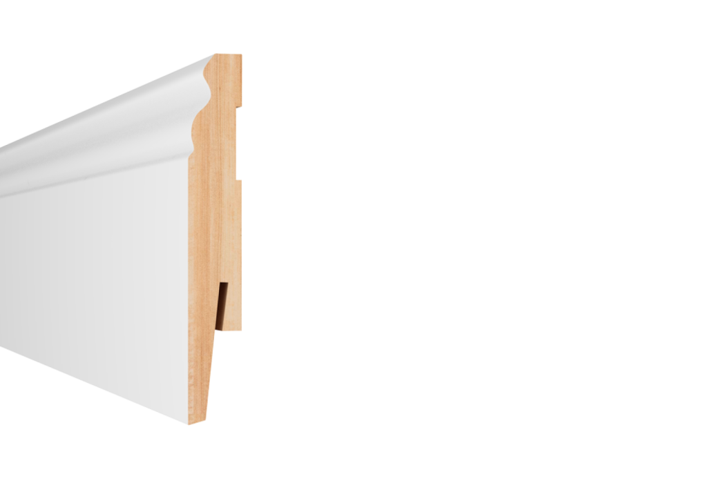 MP1003 - Sockelleisten Holz Weiß Überstreichbar 100mm