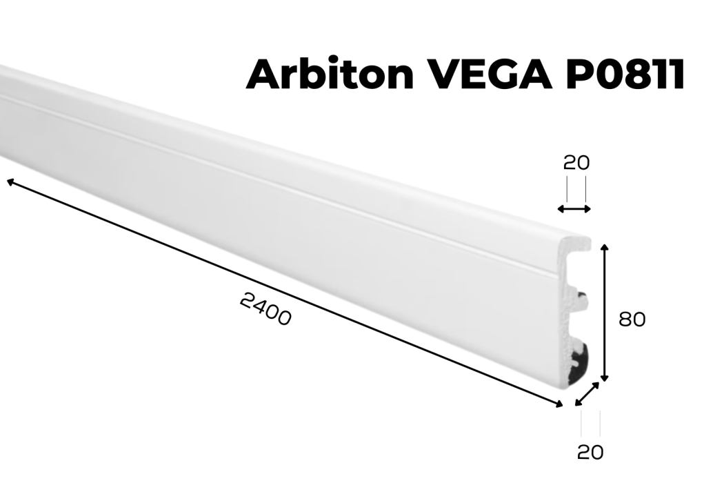 Listwa przypodłogowa Arbiton - VEGA BIAŁY P0811