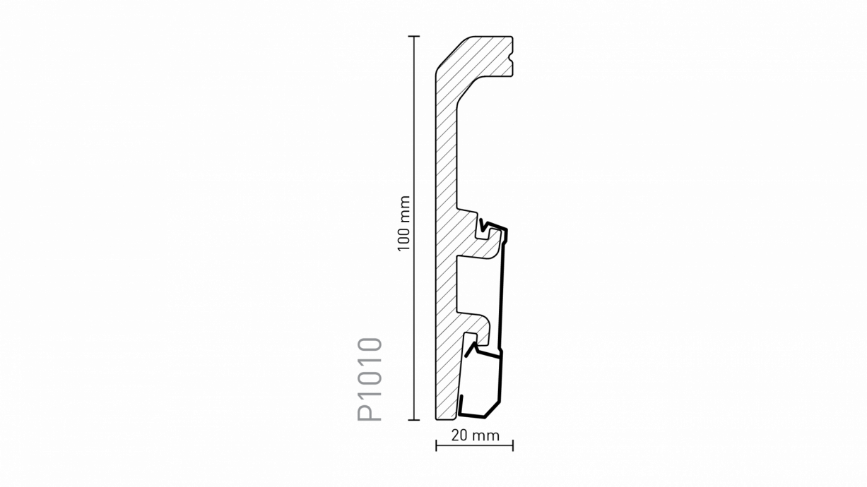 Soklová lišta Arbiton  - VEGA BÍLÁ P1010