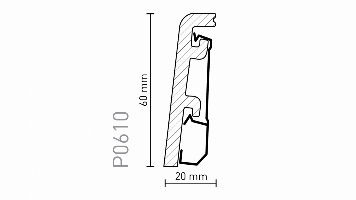 Soklová lišta Arbiton  - VEGA BÍLÁ P0610