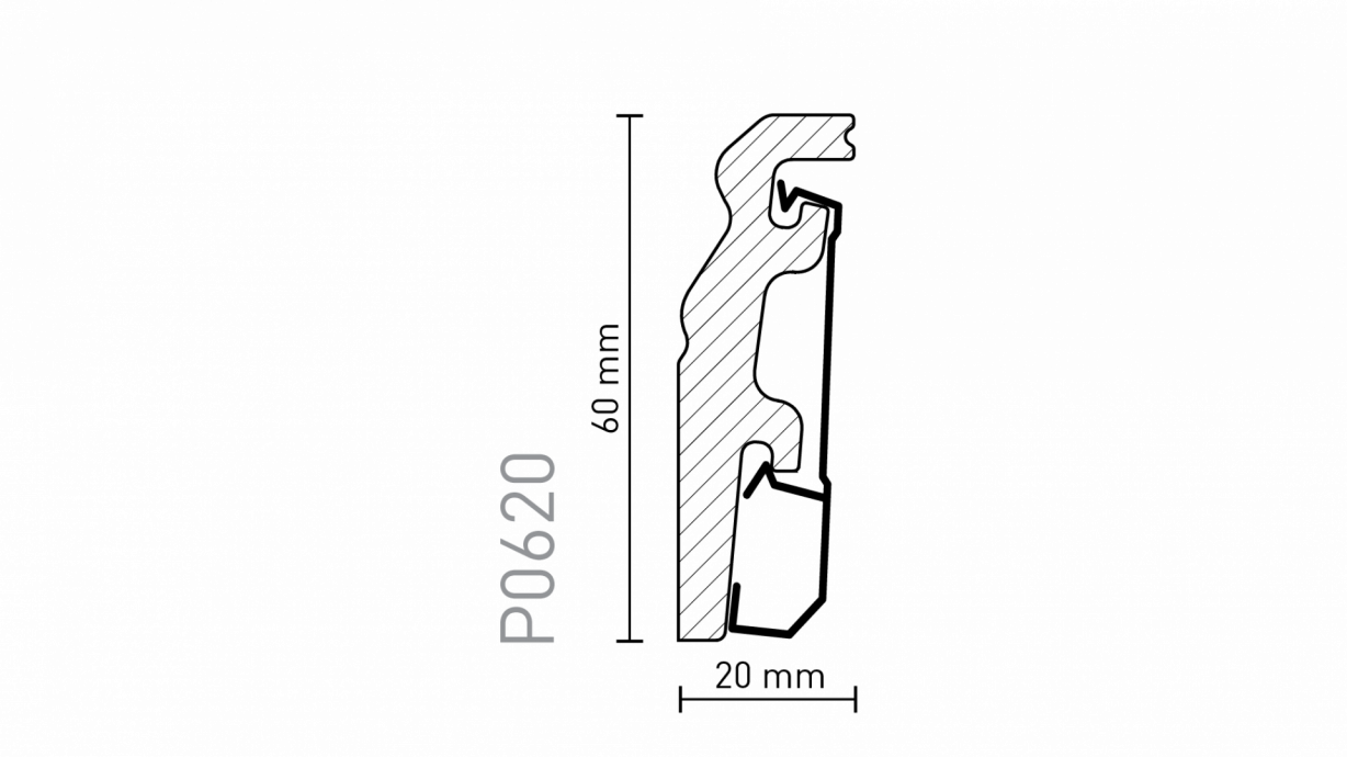 Soklová lišta Arbiton  - VEGA BÍLÁ P0620