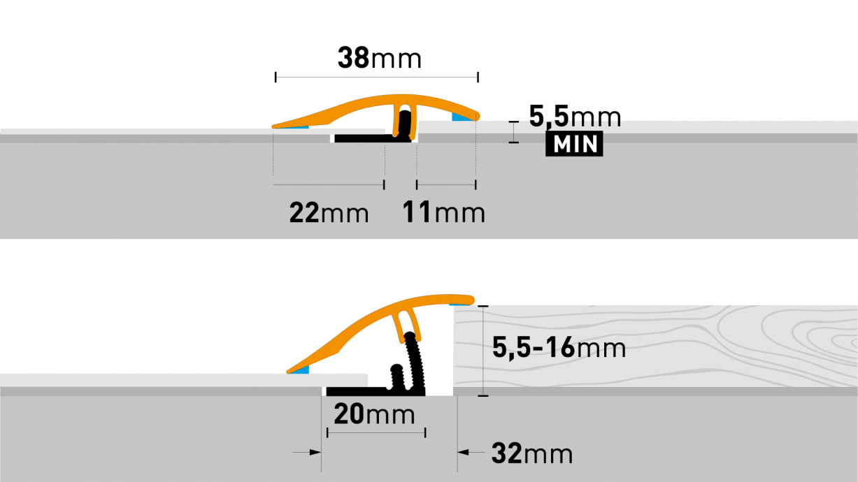 Profily Arbiton - PRODUO 38 BROUŠENÝ TITAN B3