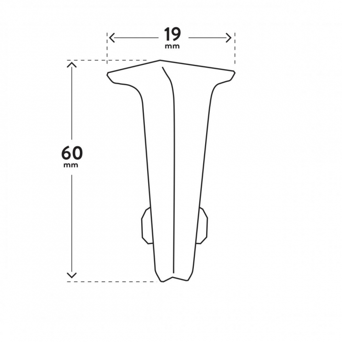 vnitřní roh VIGO 60 BÍLÁ 1 - Arbiton