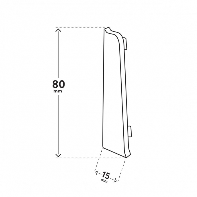 ukončení L+R VIGO 80 TMAVĚ ŠEDÁ 3 - Arbiton
