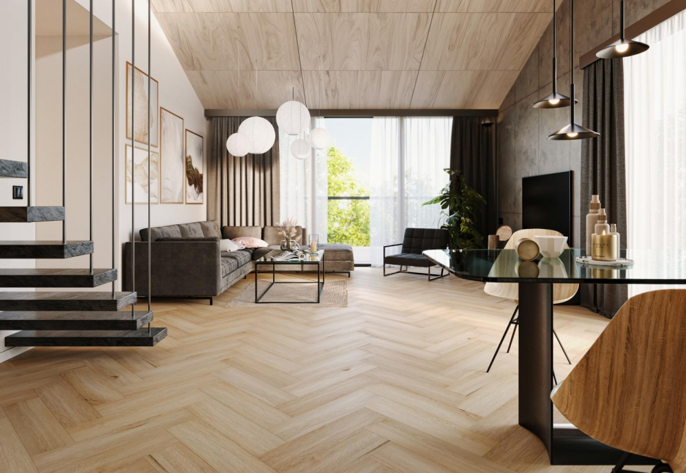 Vinyl vloer Arbiton Amaron Herringbone - YANKEE EIK - 5mm/0.55mm