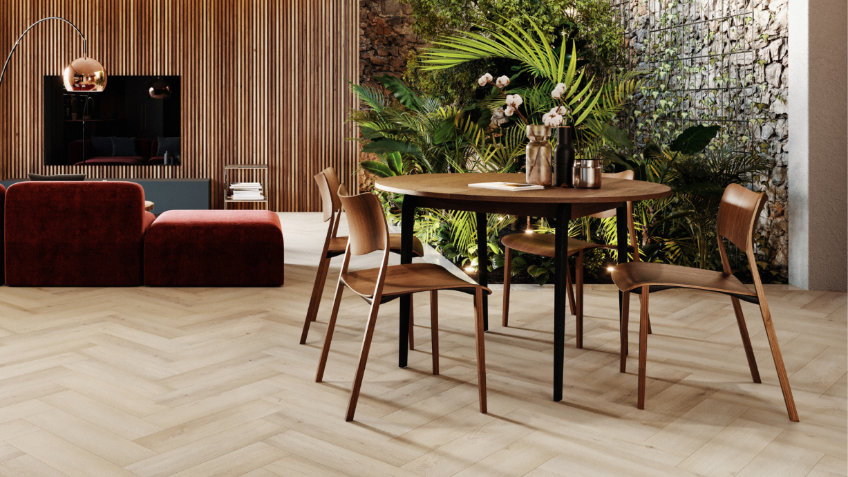 Кварцвиниловая плитка Arbiton Amaron Herringbone - ДУБ ПРЕСТОН - 5mm/0.55mm