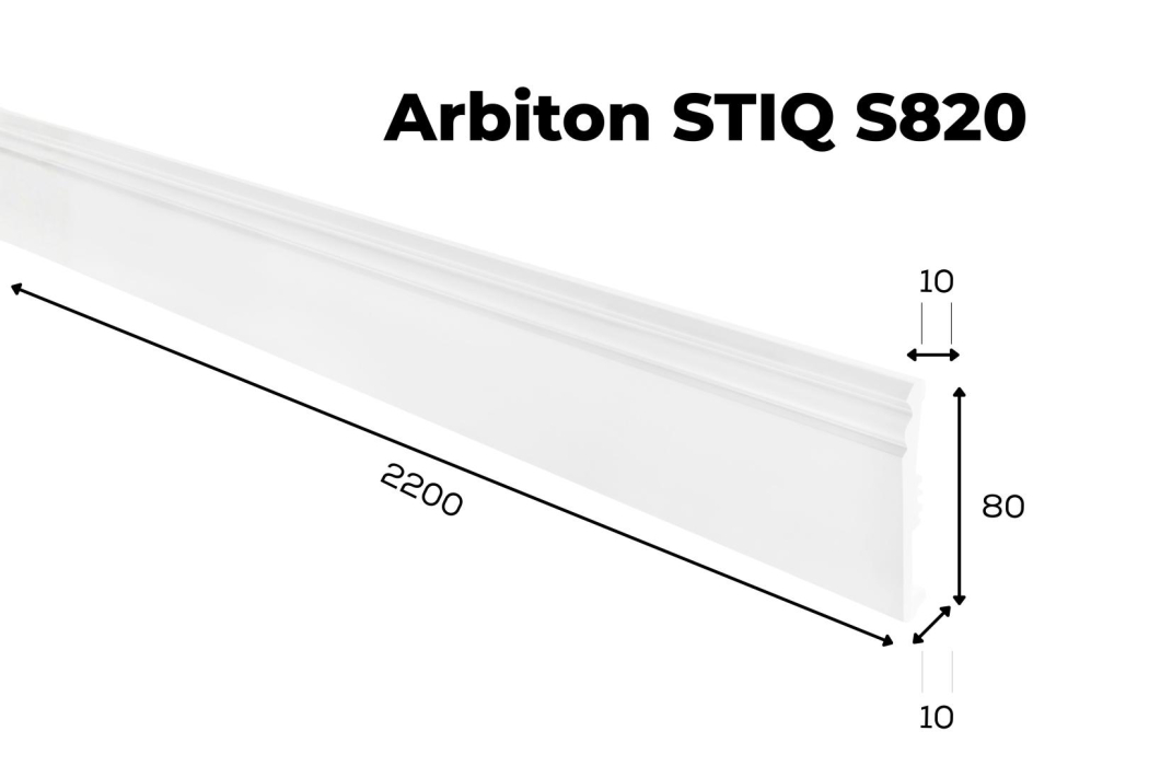 Listwa przypodłogowa Arbiton - STIQ BIAŁY S820 