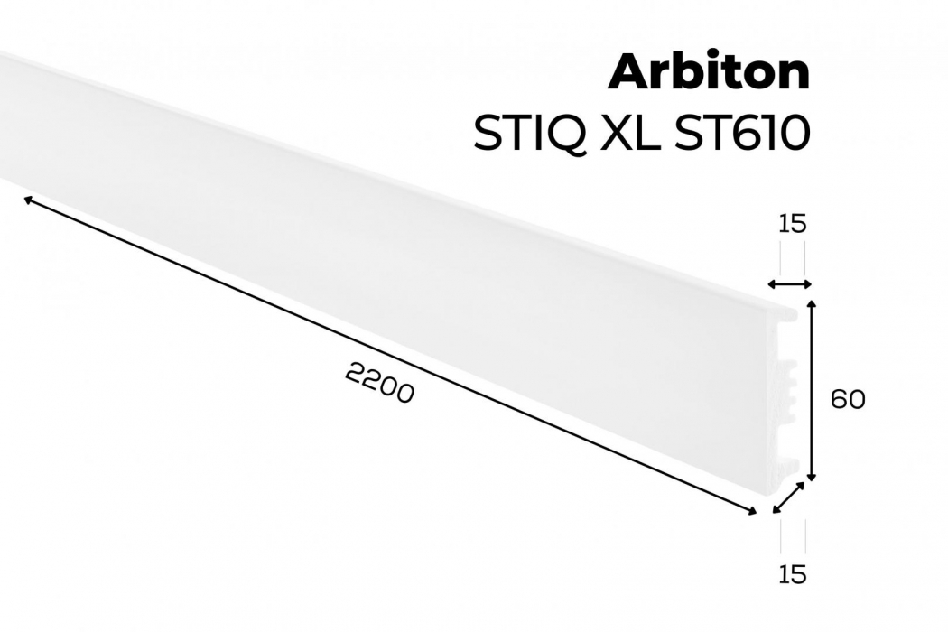 Listwa przypodłogowa Arbiton - STIQ XL BIAŁY ST610