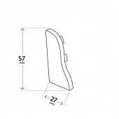 ЗАГЛУШКА ДЛЯ ПЛИНТУСА Л+П LM55 ДУБ ТЕМНЫЙ 26 УП. ФОЛ - Arbiton