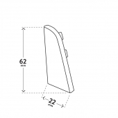 Endkappen links/rechts LM60 ALUMINIUM 39 - Arbiton