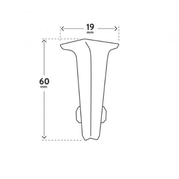 Internal corner VIGO 60 SCANDINAVIAN OAK 102 PACK - Arbiton