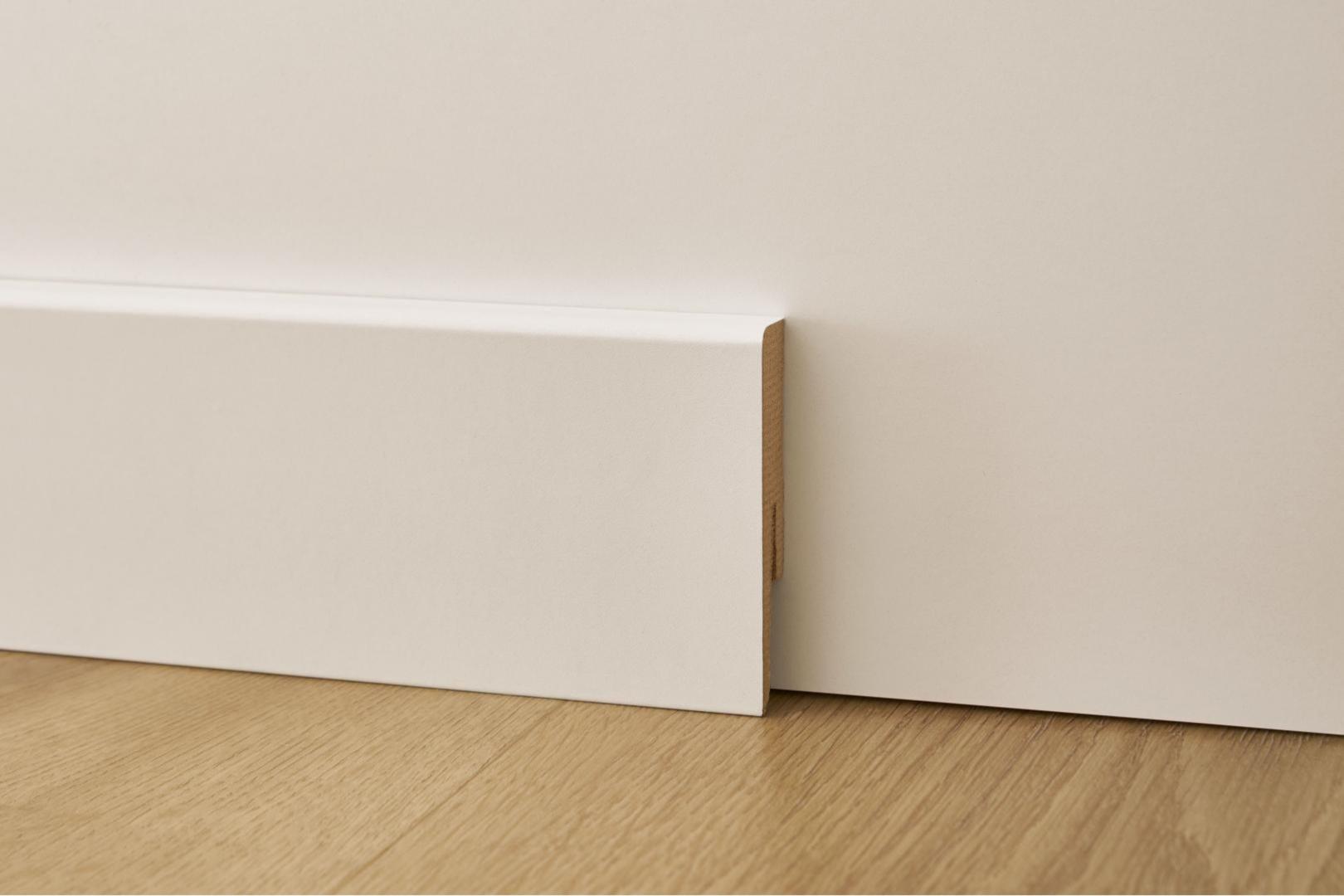 MP0801 - Sockelleisten Holz Weiß Überstreichbar 80mm