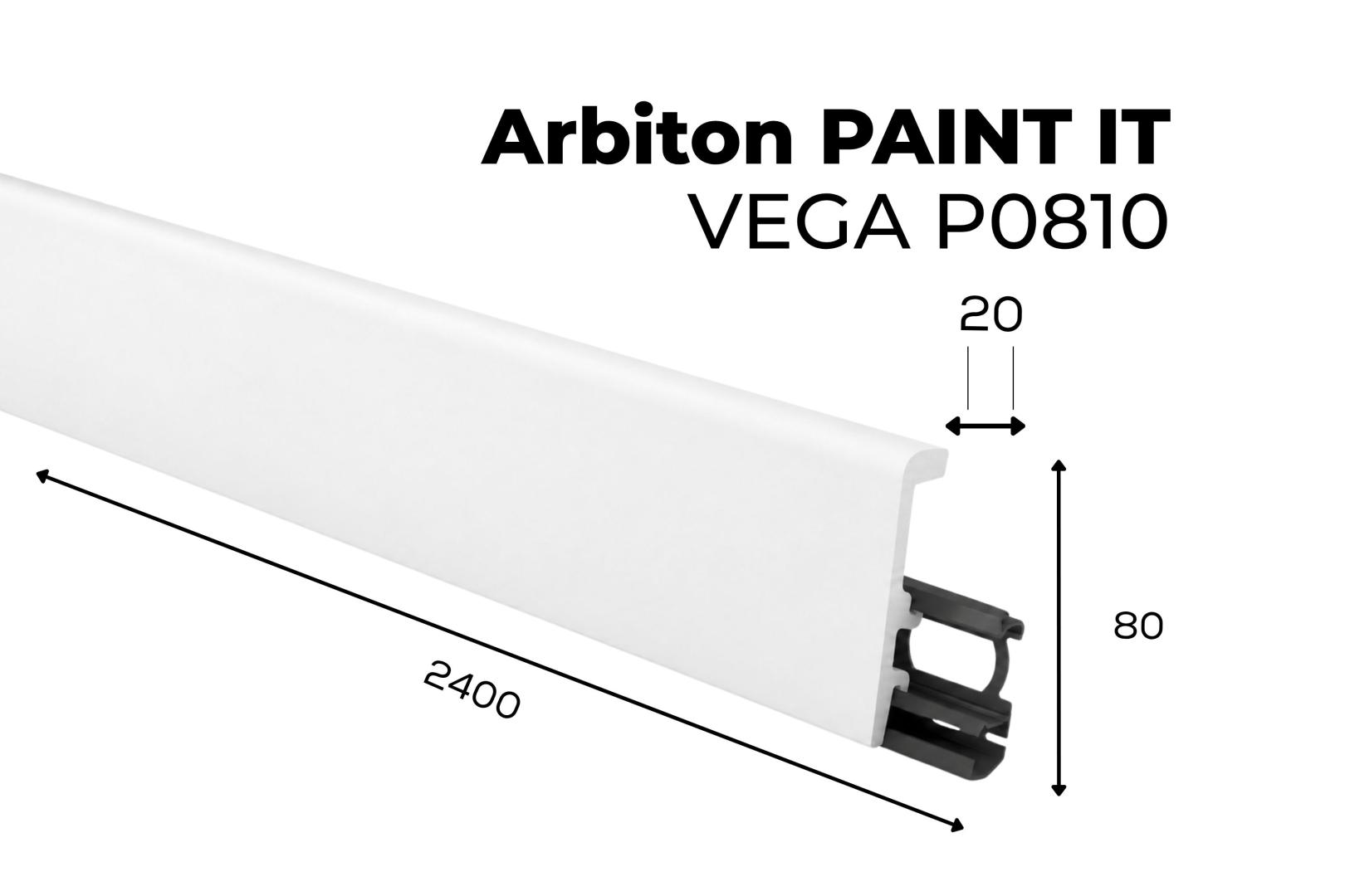 P0810 - PVC-freie Sockelleiste Weiß 80mm