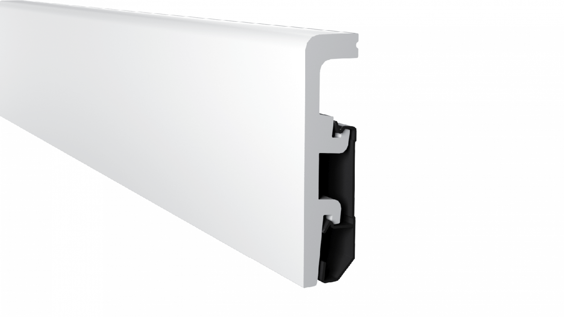 P0810 - PVC-freie Sockelleiste Weiß 80mm