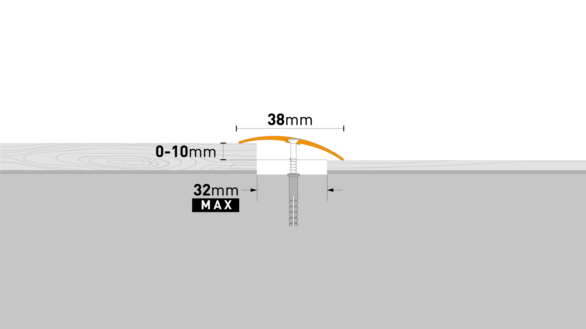 Floor profile Arbiton - PR8 SILVER A1 - 1,86 M