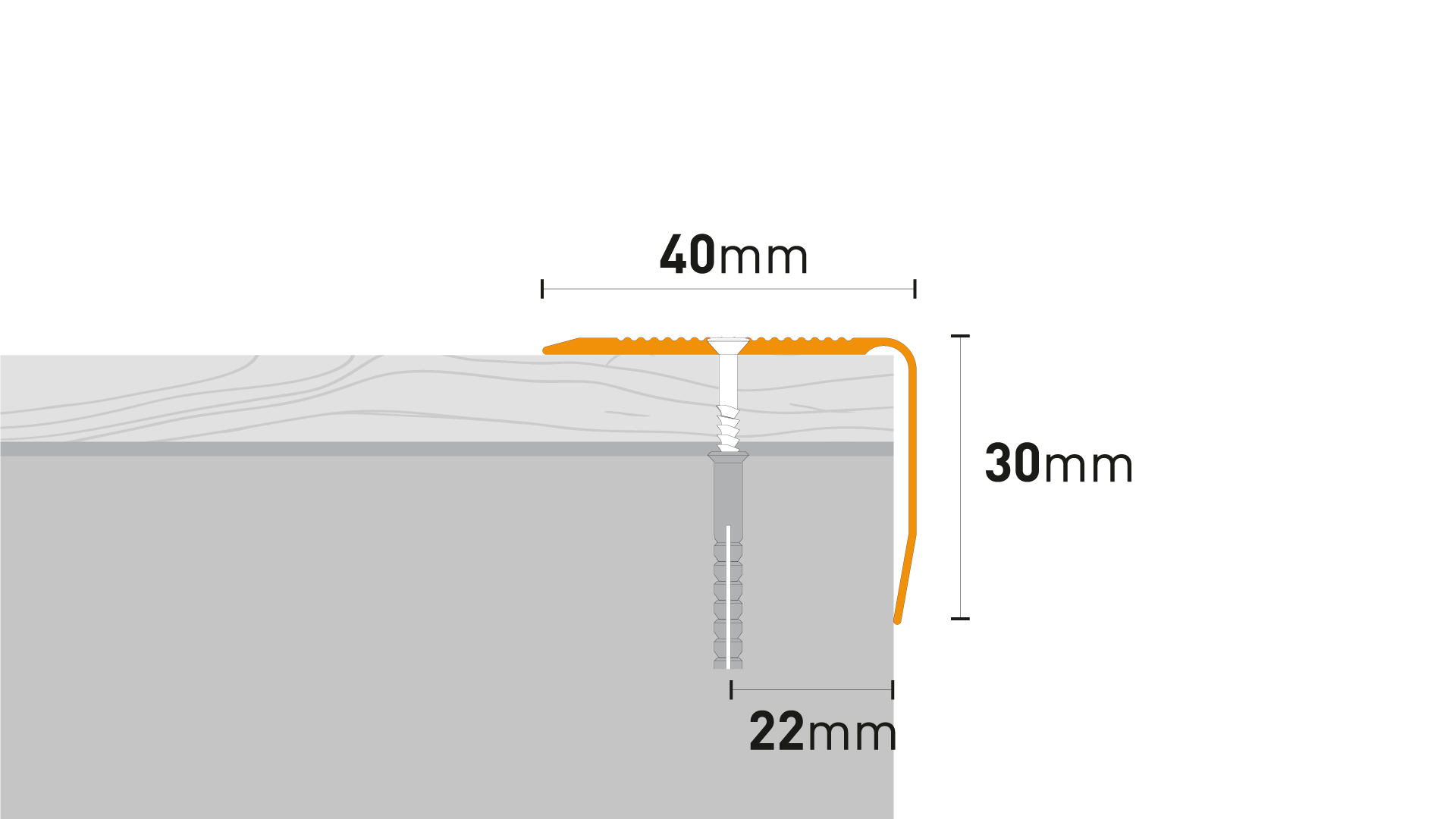 Floor profile Arbiton - PS8 TITANIUM A3 - 1,2 M
