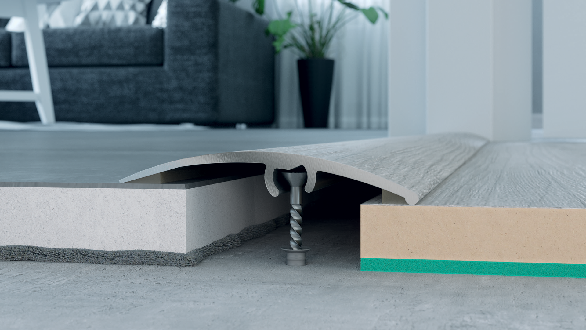 Floor profile Arbiton - SM3 SNOW OAK W25 - 1,86 M
