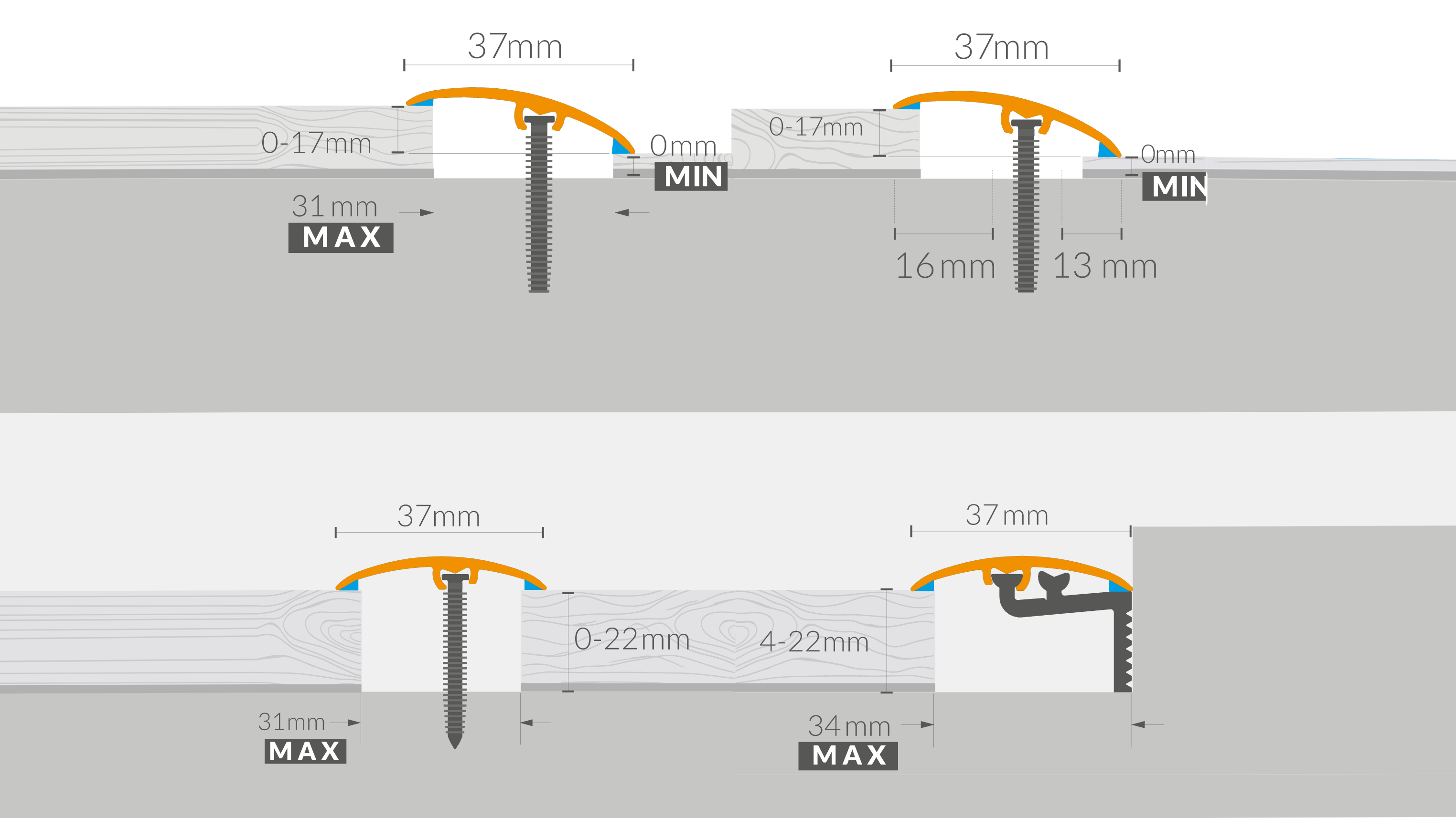 Floor profile Arbiton - CS37 HOLM OAK CS11 - 0,93 M