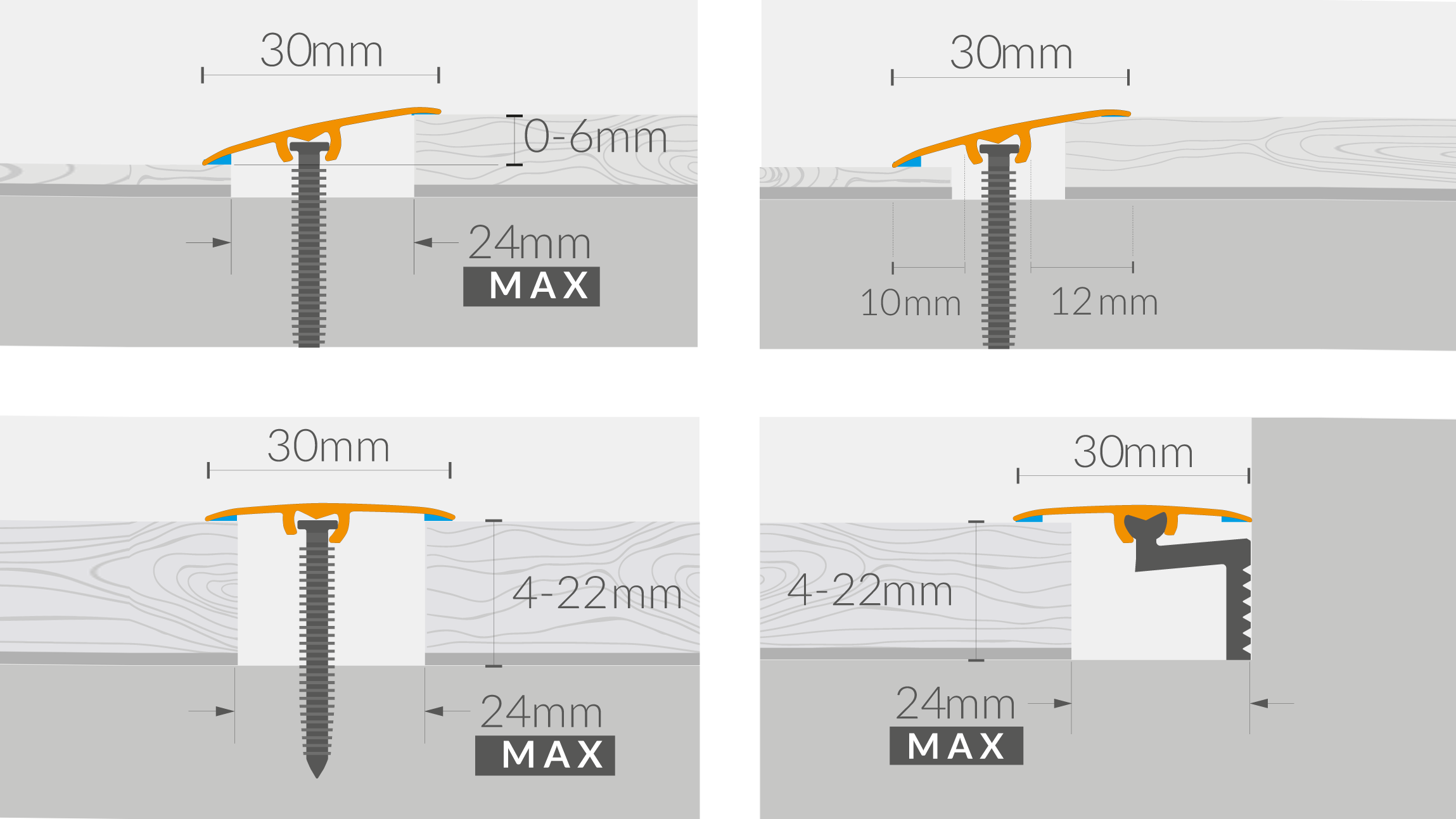 Floor profile Arbiton - CS30 CORONA OAK CS39 - 1,86 M
